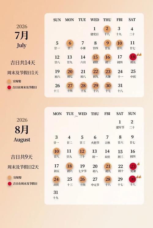 2026年6月黃道吉日滿月酒