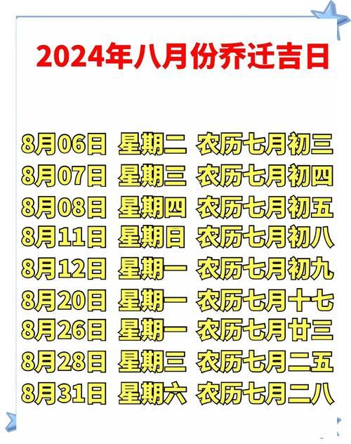 2026年8月搬廠吉日