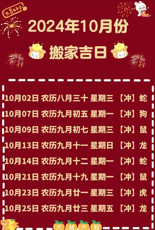 2026年的10月黃道吉日